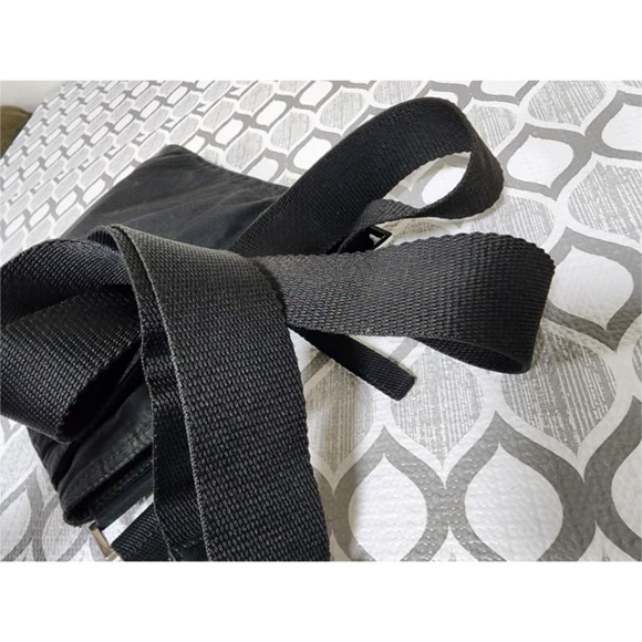 Authentic PRADA Vintage Tessuto Nylon Saffiano Flat Small Crossbody Bag Black - Picture 12 of 13